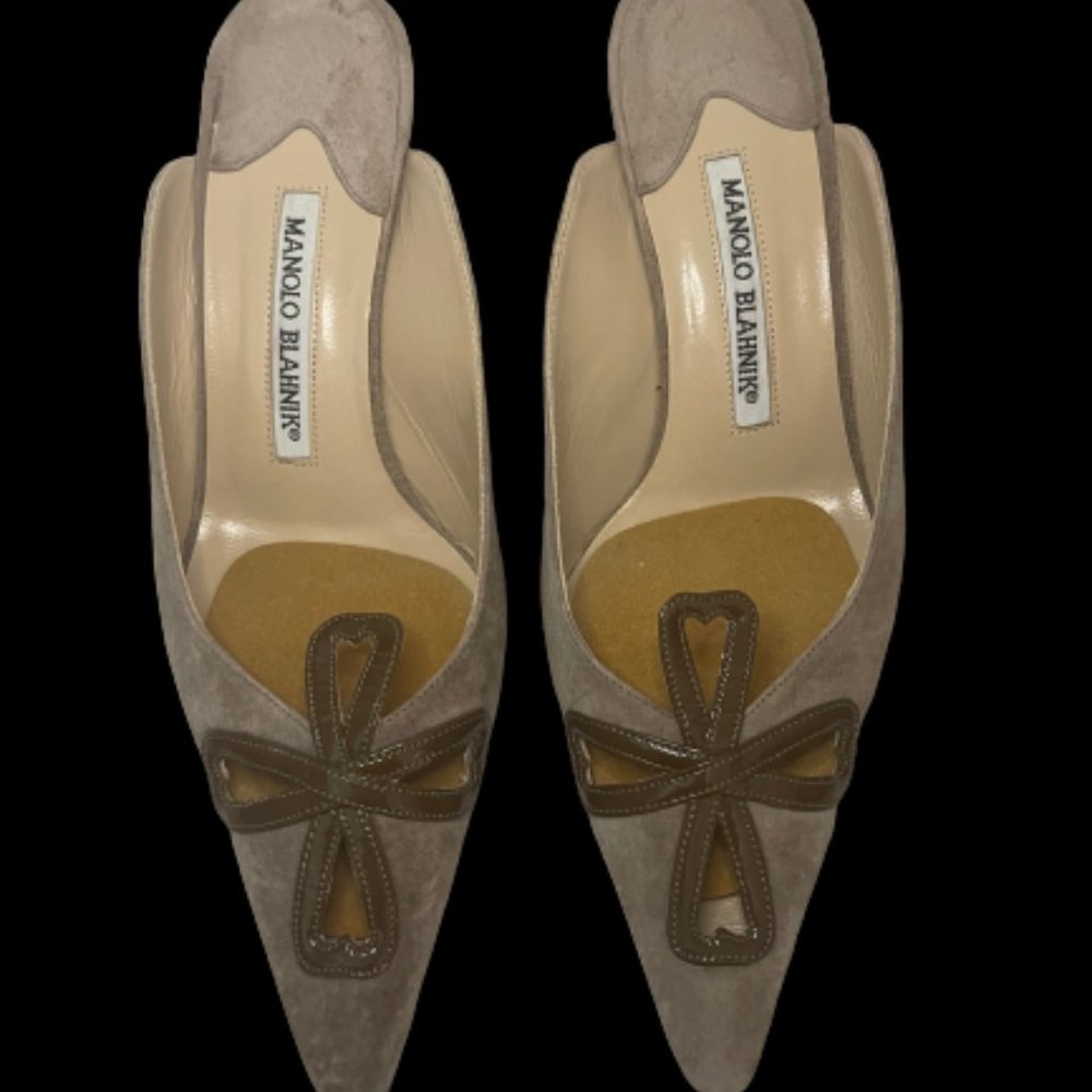 Manolo Blahnik Suede Mule